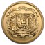 1974 Dominican Republic Gold 30 Pesos BU (AGW .3385)