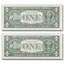 1974 (F-Atlanta) $1 FRN CU (Fr#1908-F) Insuff Inking - 2 Consec