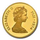 1974 Fiji Gold $100 Elizabeth II PF-69 NGC (UCAM)