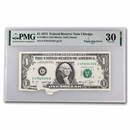 1974 (G-Chicago) $1 FRN VF-30 PMG (Fr#1908-G) Paper Jam
