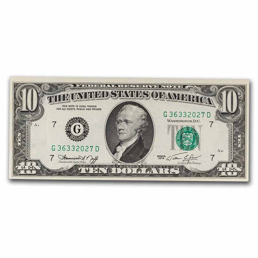 1974 (G-Chicago) $10 FRN XF (Fr#2022-G)