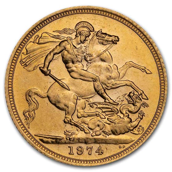1974 Great Britain Gold Sovereign Elizabeth II BU 1974 Great Britain Gold Sovereign Elizabeth II BU