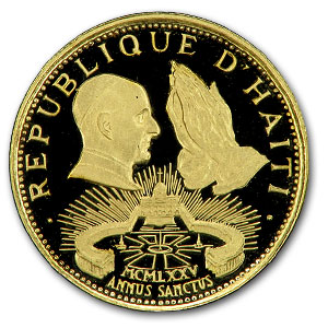 Buy 1974 Haiti Gold 200 Gourdes Pope Paul VI | APMEX