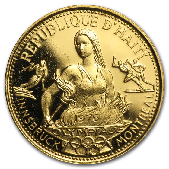 1974 Haiti Gold 500 Gourdes Olympic Games 1974 Haiti Gold 500 Gourdes Olympic Games