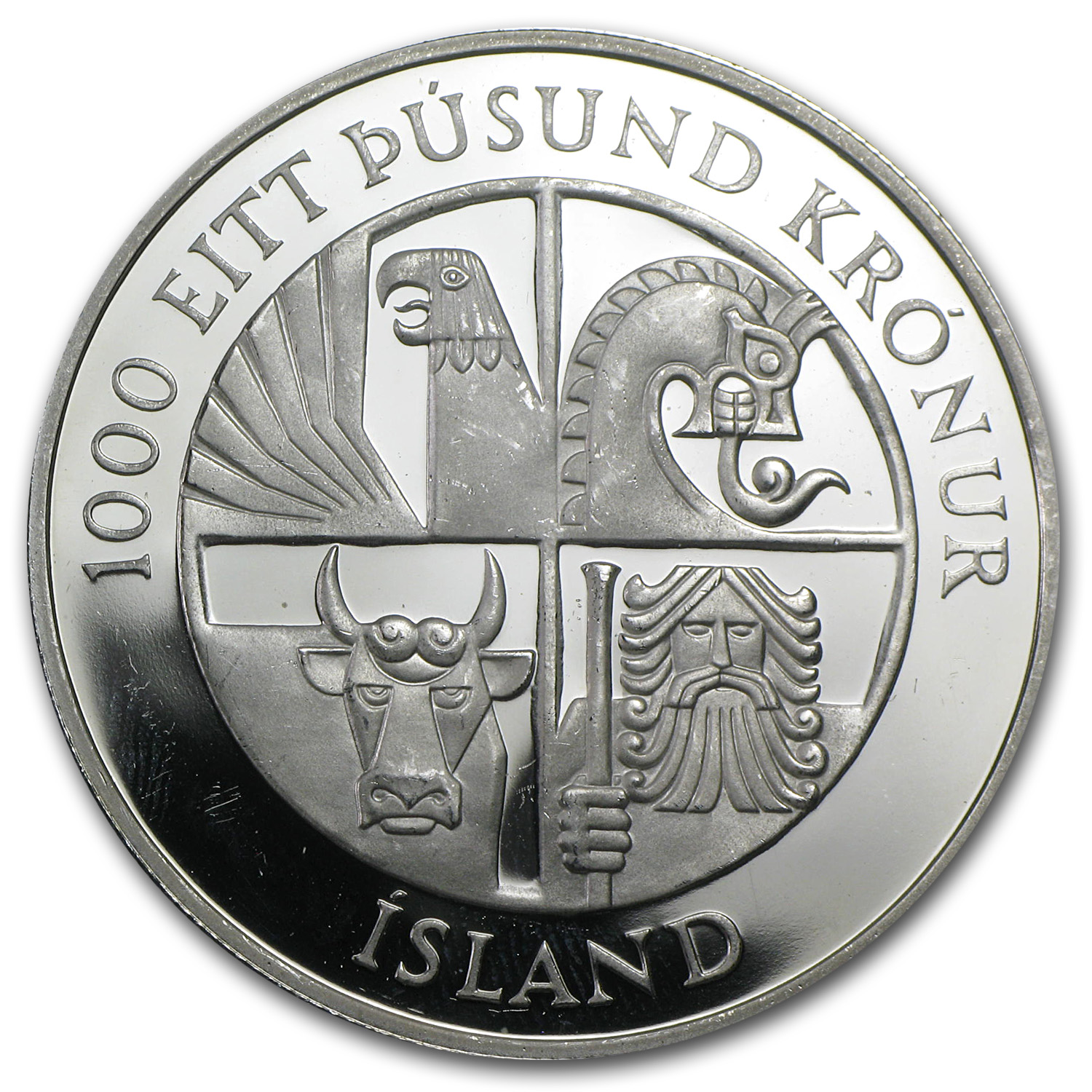 Buy 1974 Iceland Silver 1000 Kronur 1st Settlement Proof | APMEX