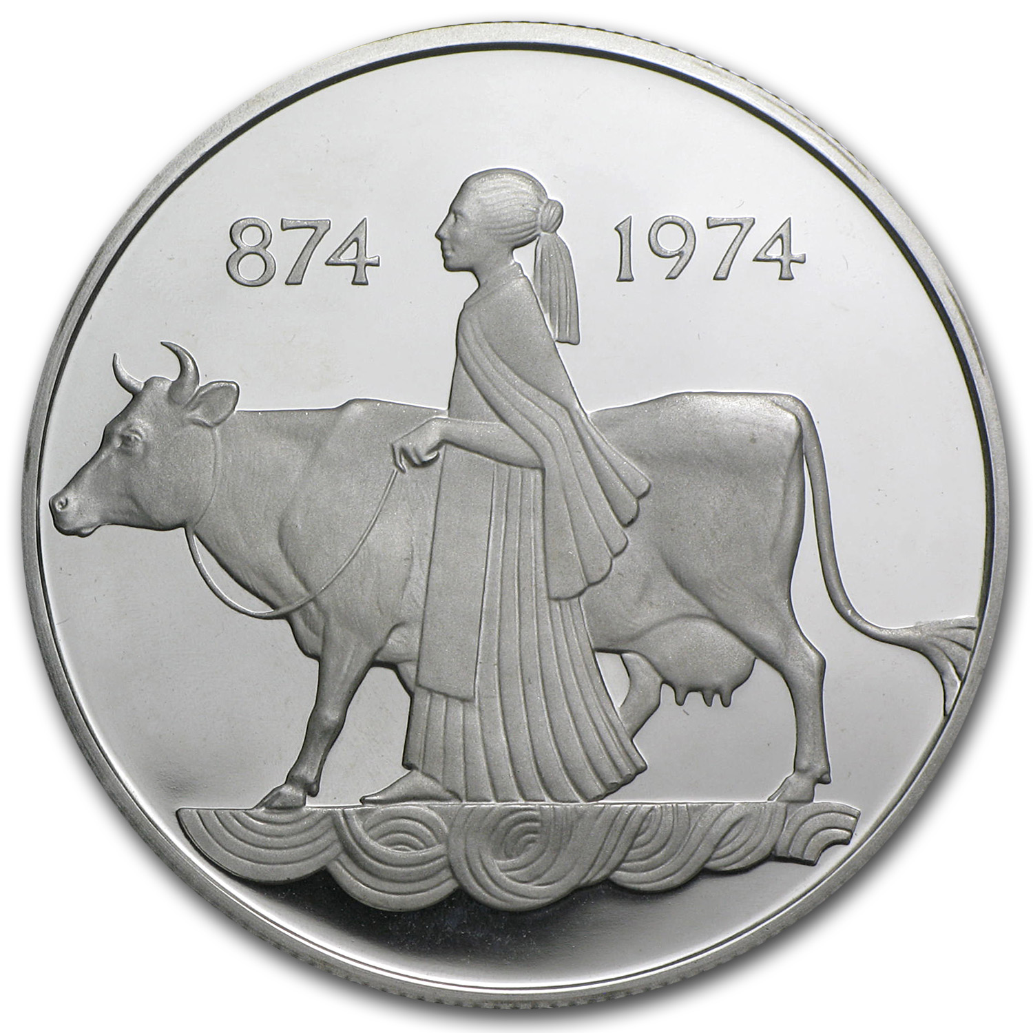 Buy 1974 Iceland Silver 500 Kronur 1st Settlement Proof | APMEX