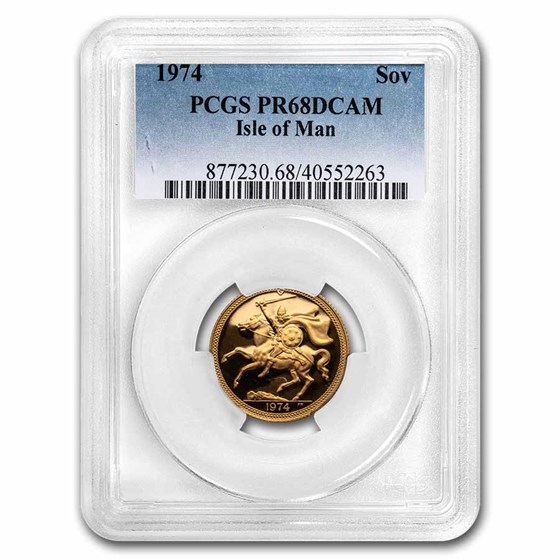 1974 Isle of Man Gold Sovereign PR-68 DCAM PCGS 1974 Isle of Man Gold Sovereign PR-68 DCAM PCGS