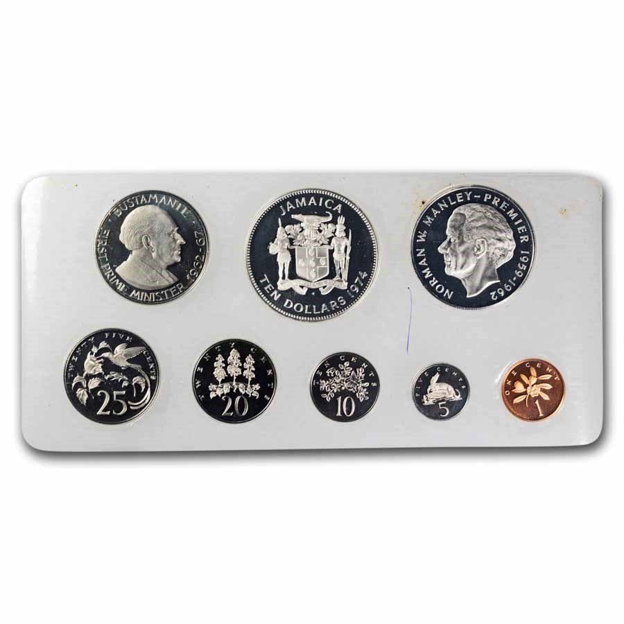 Jamaica Proof Set 銀貨 Jamaica Proof Set 銀貨 JAMAICA SILVER PROOF COIN YEAR SET 1976 BY