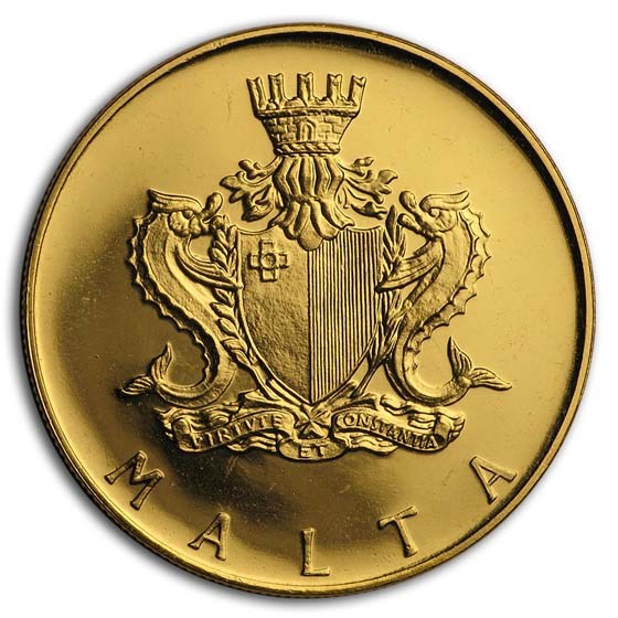 Buy 1974 Malta Gold 50 Pounds 'First Maltese Coin' BU APMEX