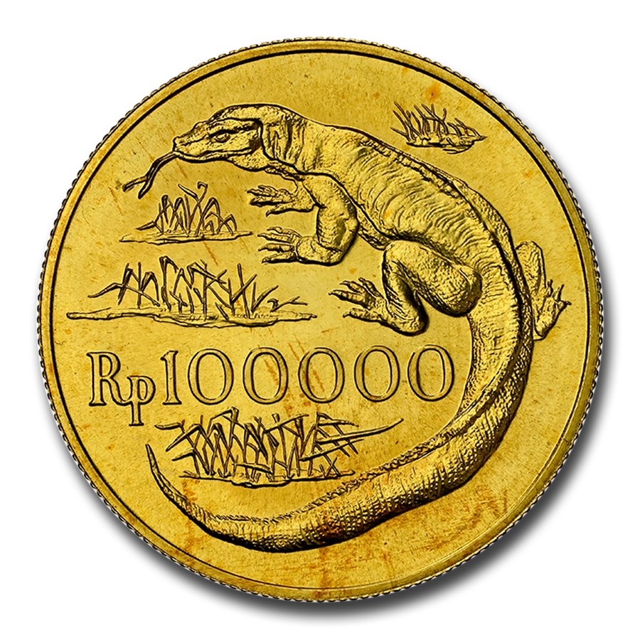 Gold Coin Rupiah Buy 1974 Republic of Indonesia Gold 100,000 Rupiah MS-67 NGC | APMEX