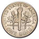 1974 Roosevelt Dime 50-Coin Roll BU