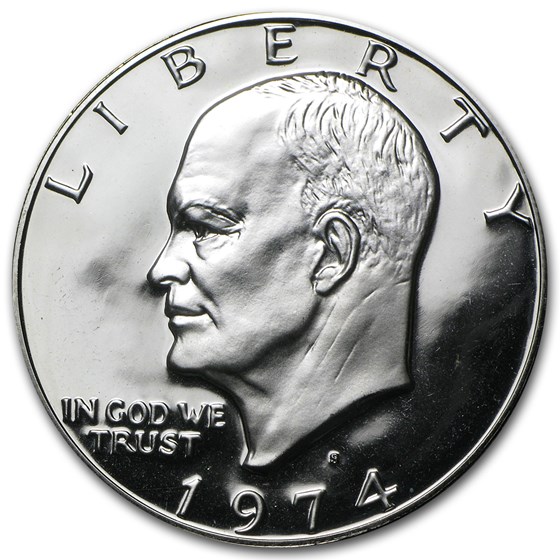 1974-S 40% Silver Eisenhower Dollar Gem Proof 1974-S 40% Silver Eisenhower Dollar Gem Proof
