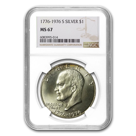 1974-S Eisenhower Silver Dollar MS-67 NGC 1974-S Eisenhower Silver Dollar MS-67 NGC