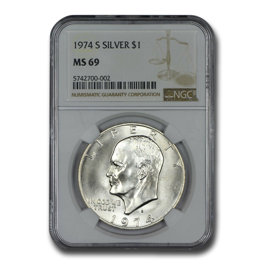 Buy 1974-S Silver Eisenhower Dollar MS-69 NGC | APMEX