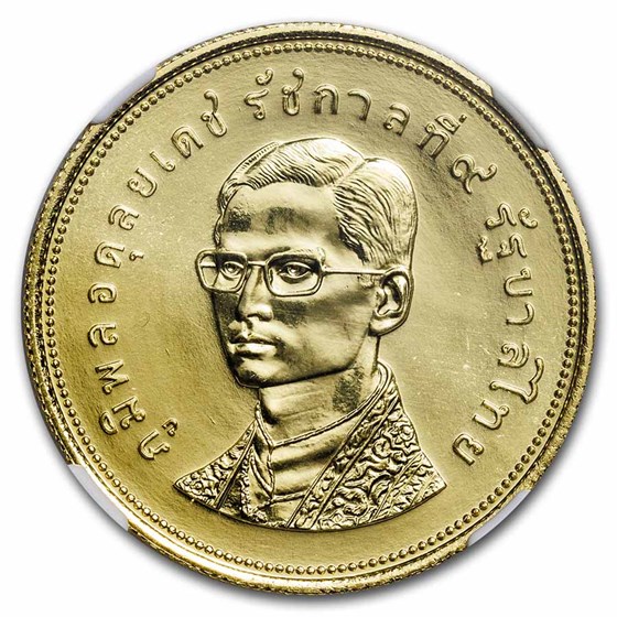 (1974) Thailand Gold 5,000 Baht Rama IX MS-67 NGC (1974) Thailand Gold 5,000 Baht Rama IX MS-67 NGC