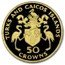 1974 Turks & Caicos Proof Gold 50 Crowns Winston Churchill