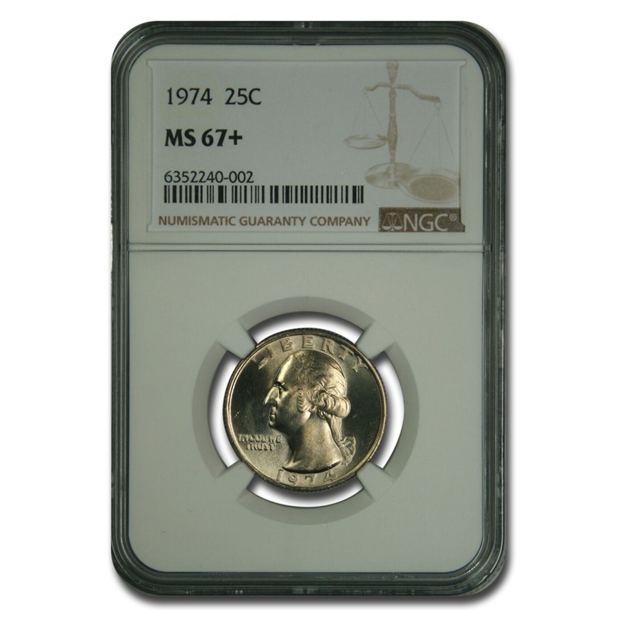 Buy 1974 Washington Quarter MS-67+ NGC | APMEX