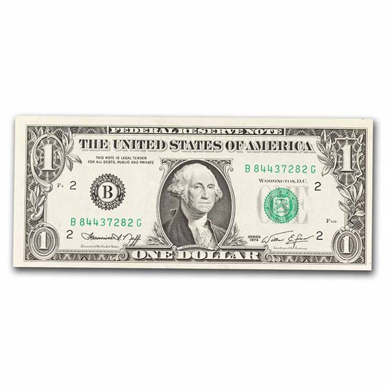 1974's $1 FRN Avg Circ (Districts Our Choice) 1974's $1 FRN Avg Circ (Districts Our Choice)