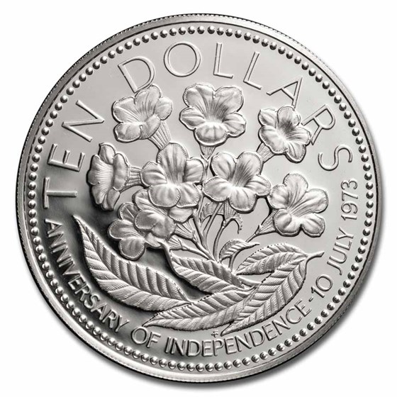 1975-76 Bahamas Silver $10 Proof 1975-76 Bahamas Silver $10 Proof