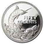 1975 Bahamas Silver 50 Cents Swordfish Proof