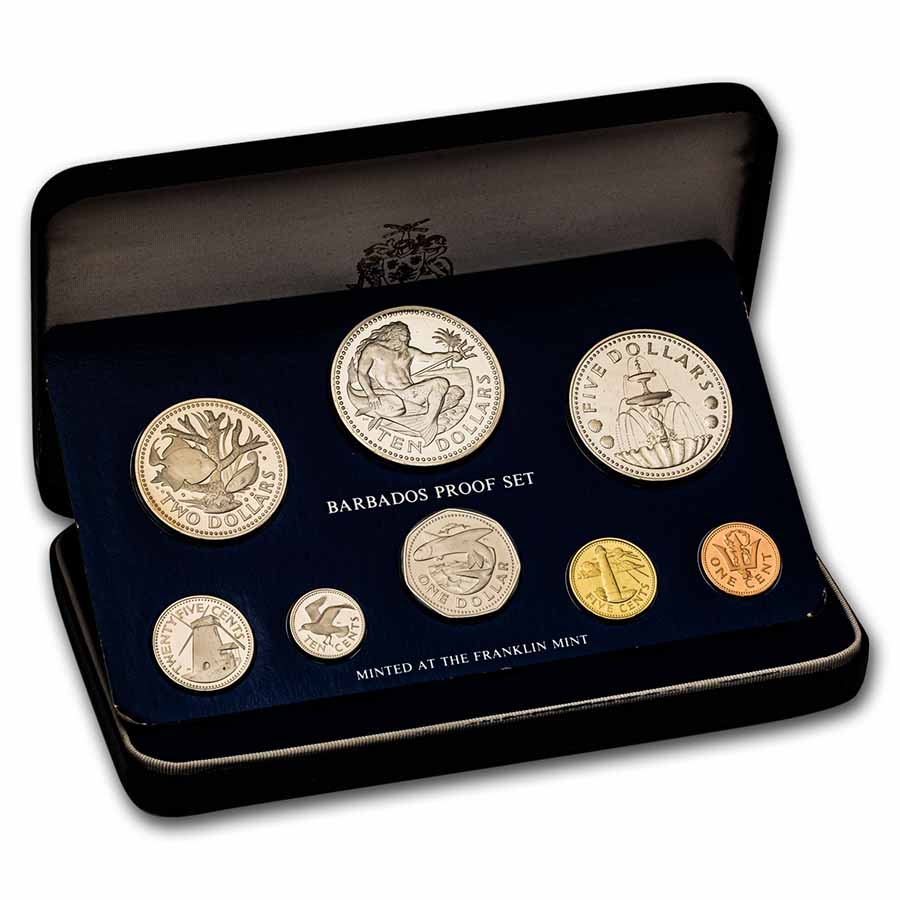 Buy 1975 Barbados 8-Coin Proof Set (Original Case w/COA) | APMEX