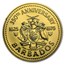 1975 Barbados Gold $100 350th Anniversary BU