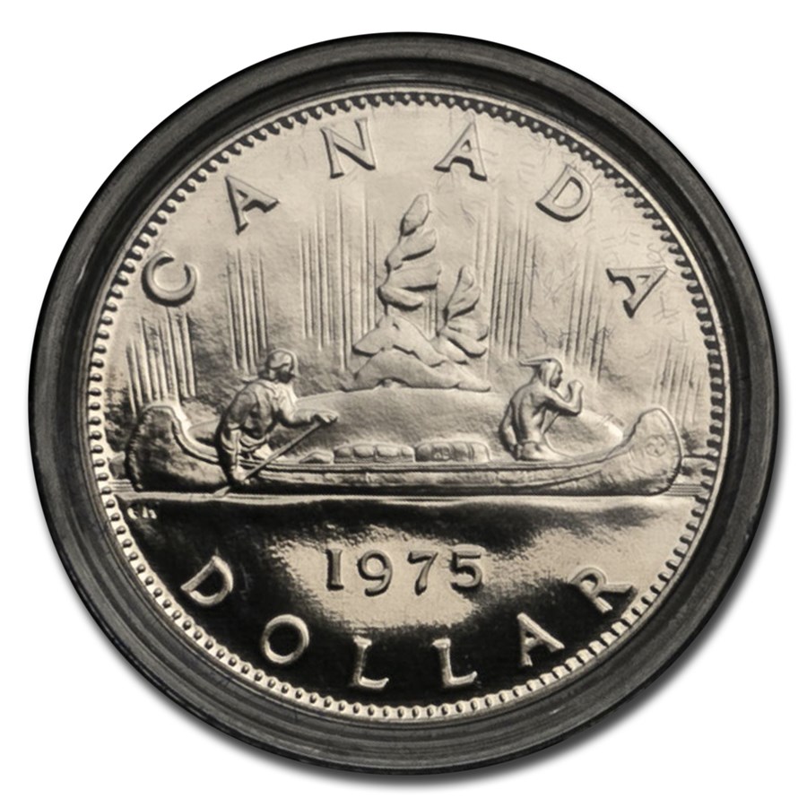 Buy 1975 Canada Nickel Dollar Voyageur Prooflike (Original box pkg) APMEX