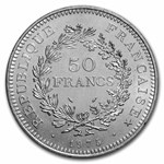 1975 France Silver 50 Francs Hercules BU