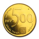 1975 Israel Gold 500 Lirot 25th Anniversary Bonds Proof