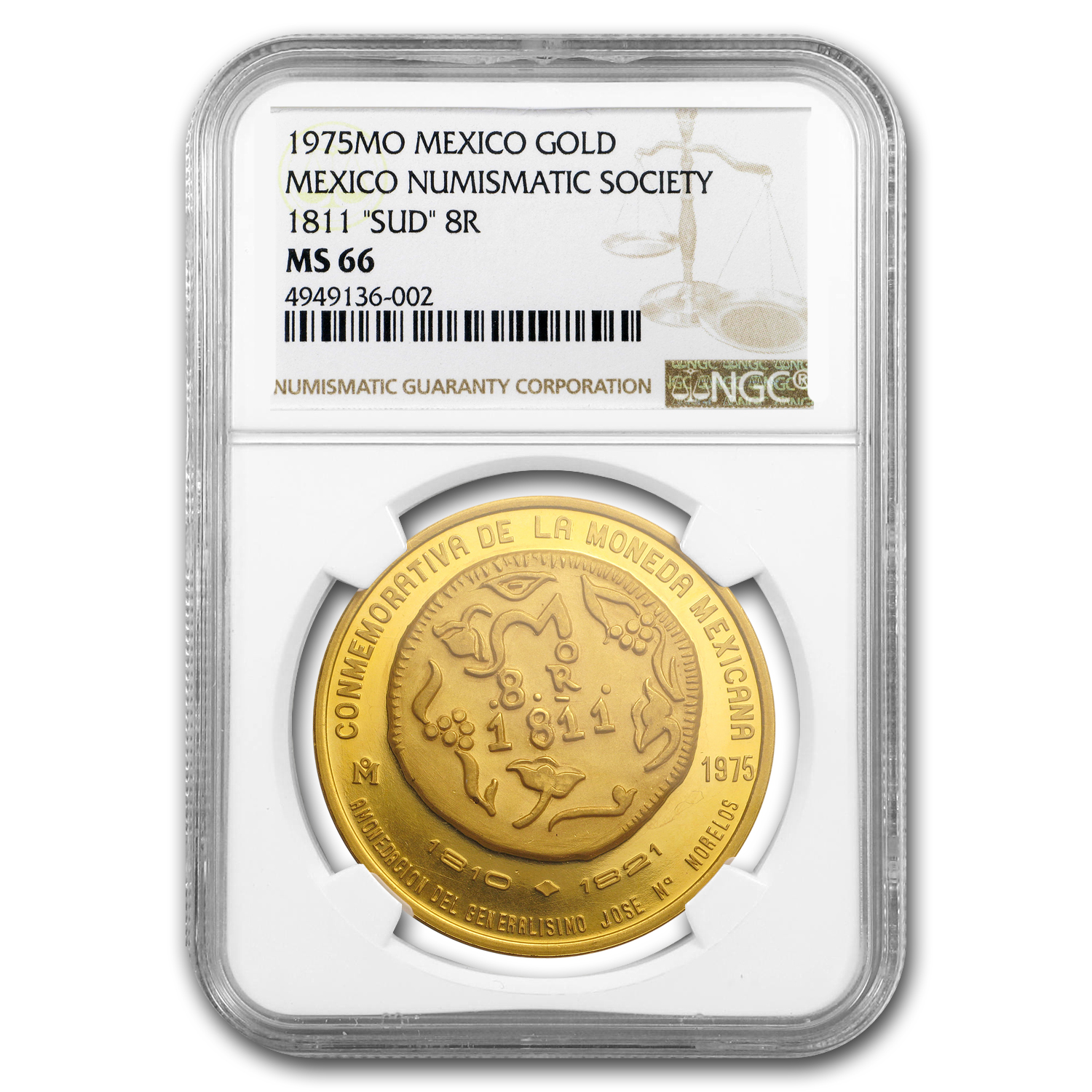 Buy 1975 Mexico Gold Medal Numismatic Society 1811 