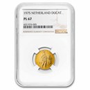 1975 Netherlands Gold Ducat PL 67 NGC