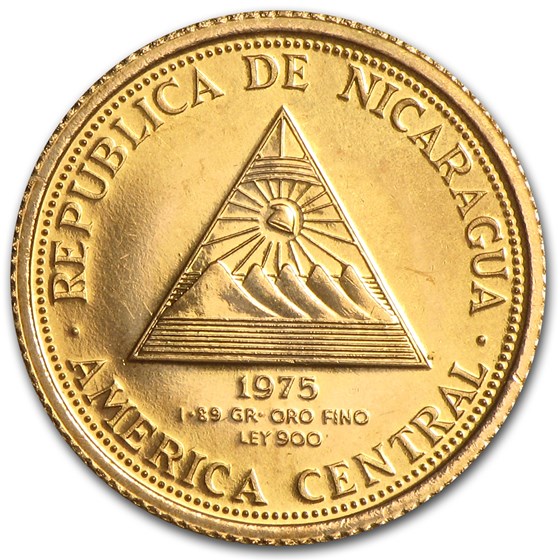 Buy 1975 Nicaragua Gold 200 Cordobas Pieta BU APMEX