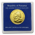 1975 Panama Gold 100 Balboas BU