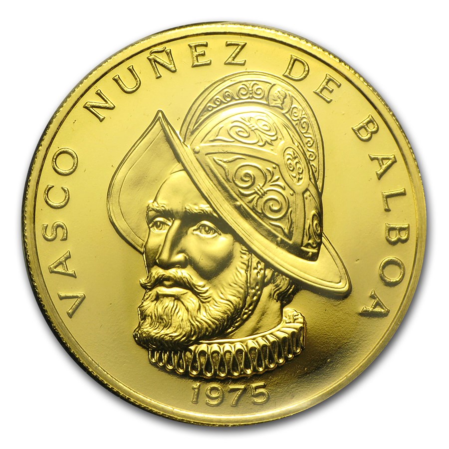 1975 Panama Gold 100 Balboas BU