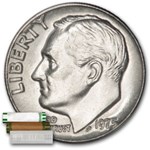 1975 Roosevelt Dime 50-Coin Roll BU