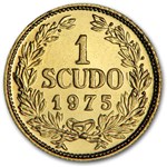 1975 San Marino Gold 1 Scudo Crowned Arms BU
