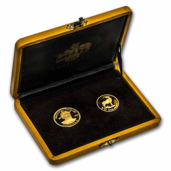 1975 Swaziland 2-Coin Gold Emalangeni Proof Set 1975 Swaziland 2-Coin Gold Emalangeni Proof Set
