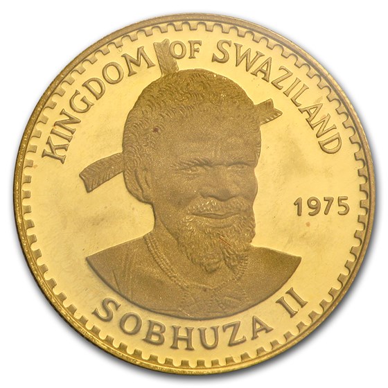 1975 Swaziland Gold 50 Emalangeni Proof 1975 Swaziland Gold 50 Emalangeni Proof