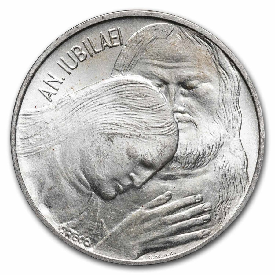1975 Vatican City Silver 500 Lire Holy Year- Forgiveness BU
