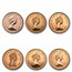 1976-1987 Hong Kong Gold $1000 Lunar Year Animal Set 12 Coins BU