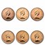 1976-1987 Hong Kong Gold $1000 Lunar Year Animal Set 12 Coins BU