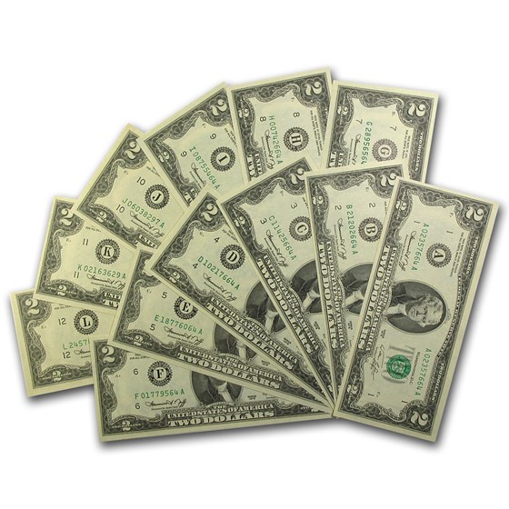 1976 $2.00 FRN CU (District set of 12) 1976 $2.00 FRN CU (District set of 12)