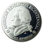 1976 American Revolution Sterling Silver Medal (Jefferson)
