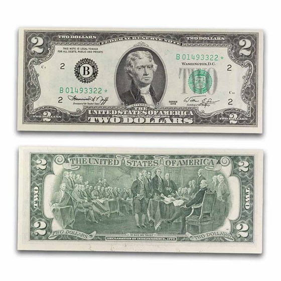 1976* (B-New York) $2.00 FRN CU (Fr#1935-B*) Star Note 1976* (B-New York) $2.00 FRN CU (Fr#1935-B*) Star Note