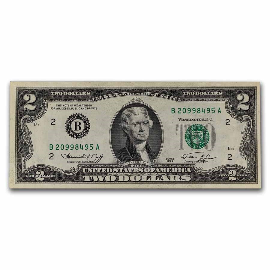 1976 (B-New York) $2.00 FRN XF (Fr#1935-B)