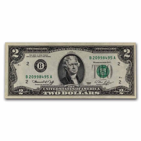 1976 (B-New York) $2.00 FRN XF (Fr#1935-B)