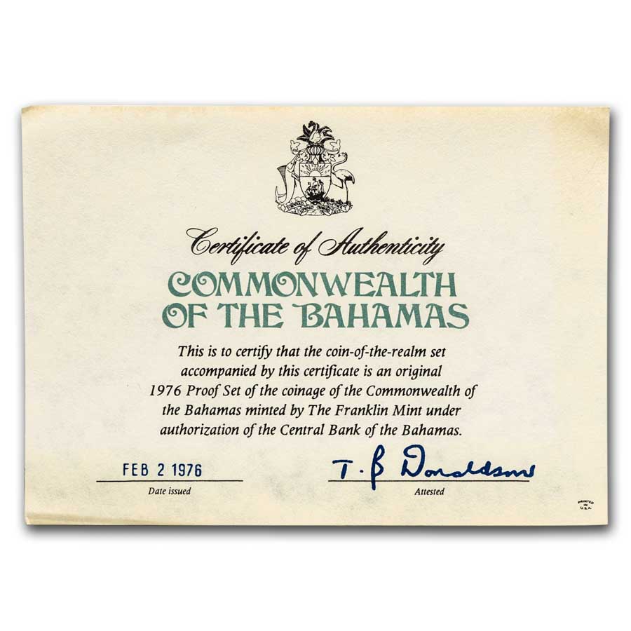 Buy 1976 Bahamas 9-Coin Proof Set w/Box & COA | APMEX