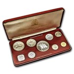 1976 Bahamas 9-Coin Proof Set (w/Box & COA)
