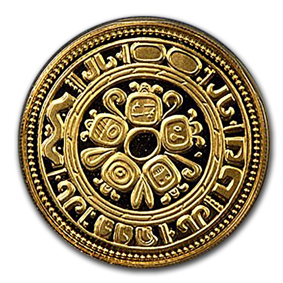 1976 Belize Gold 100 Dollars Mayan Civilization Proof