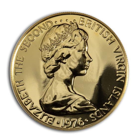 1976 British Virgin Islands Gold 100 Dollars BU
